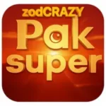 PAK Super Game app interface showing casino games and sports betting on an Android smartphone